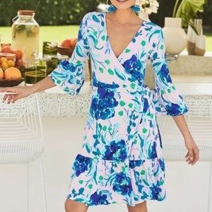 NWT Lilly Pulitzer Misha Wrap dress pink tropic sweet pea size XL